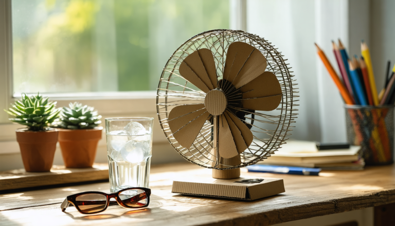 découvrez comment fabriquer un ventilateur de table en carton simple et écologique pour rester au frais tout l'été. un projet bricolage facile et économique à réaliser chez soi.