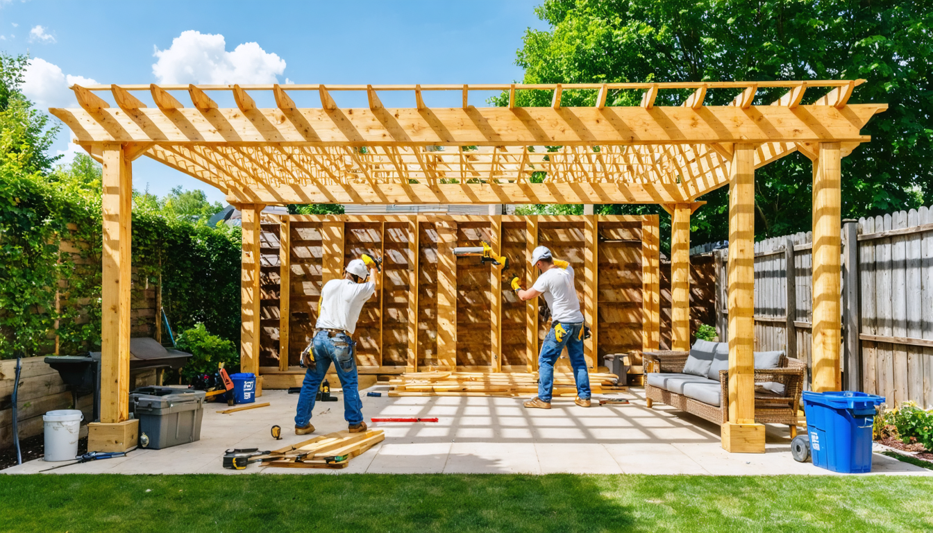 découvrez notre guide complet pour construire votre propre pergola en bois, alliant astuces créatives et conseils pratiques pour un projet réussi.