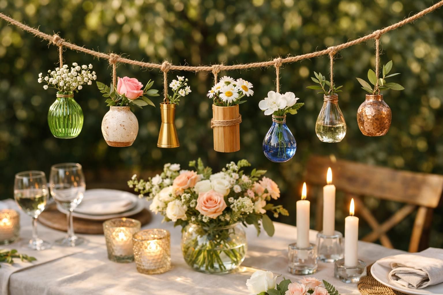 apprenez à fabriquer une guirlande de vases originale pour décorer et embellir votre table avec style et créativité.
