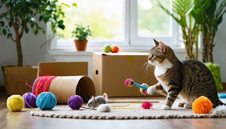 découvrez 8 idées de jouets pour chat diy amusants et faciles à réaliser chez vous. offrez à votre félin des heures de divertissement avec ces créations maison captivantes qui stimuleront son instinct de chasseur!