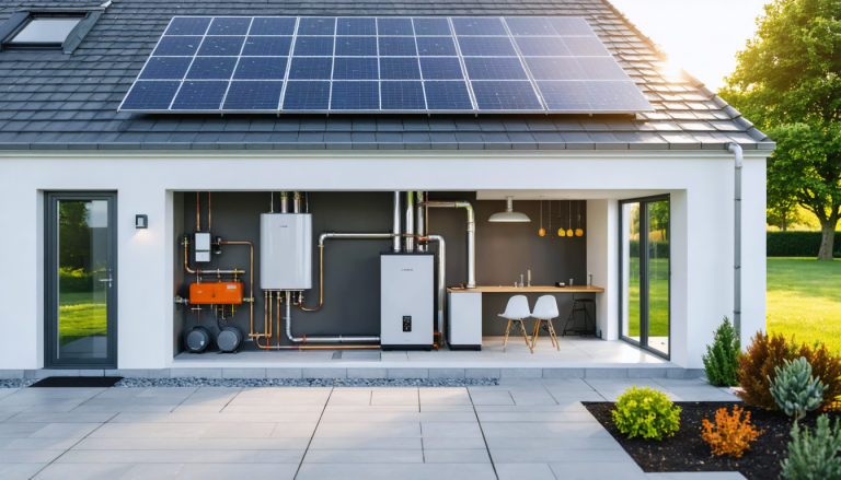 associez chaudière gaz à condensation et panneaux solaires pour maximiser les économies d’énergie, baisser vos factures et réduire votre empreinte carbone.