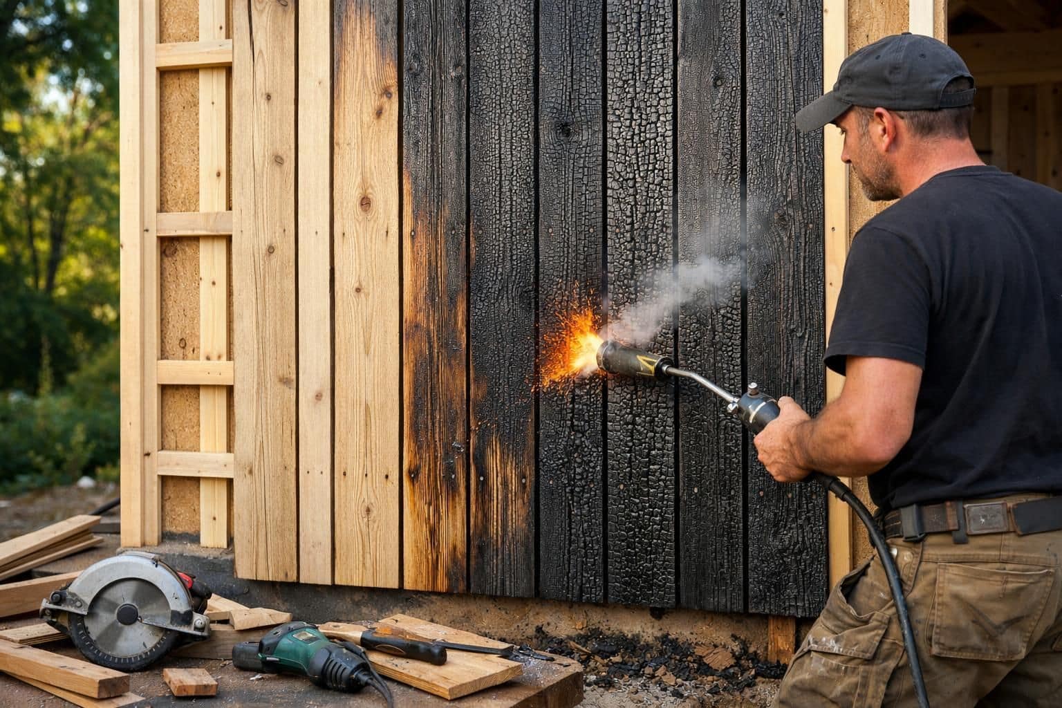 découvrez comment réaliser un bardage en bois brûlé avec la technique traditionnelle japonaise du yakisugi, pour un extérieur esthétique, durable et naturel.