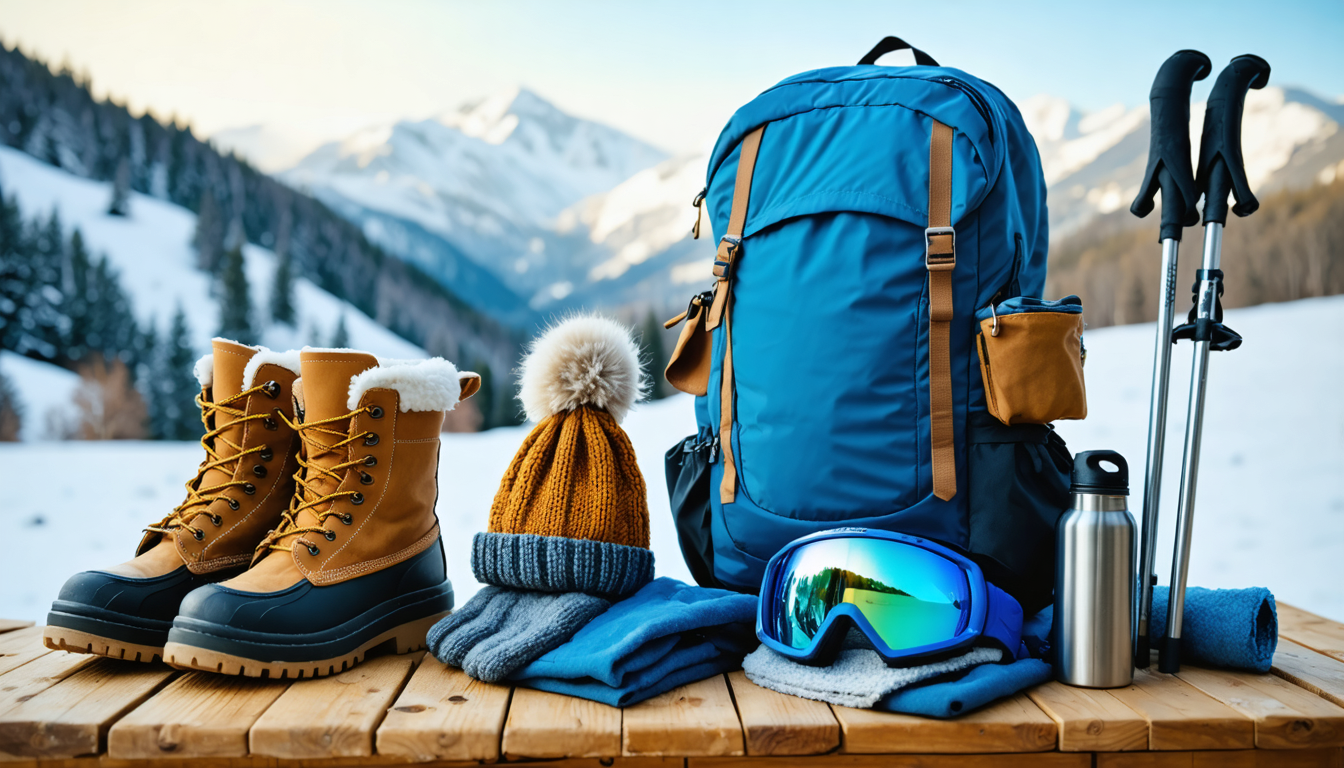découvrez les équipements essentiels pour des vacances d'hiver réussies : vêtements chauds, accessoires de ski, et tout le nécessaire pour profiter pleinement de vos séjours en montagne.